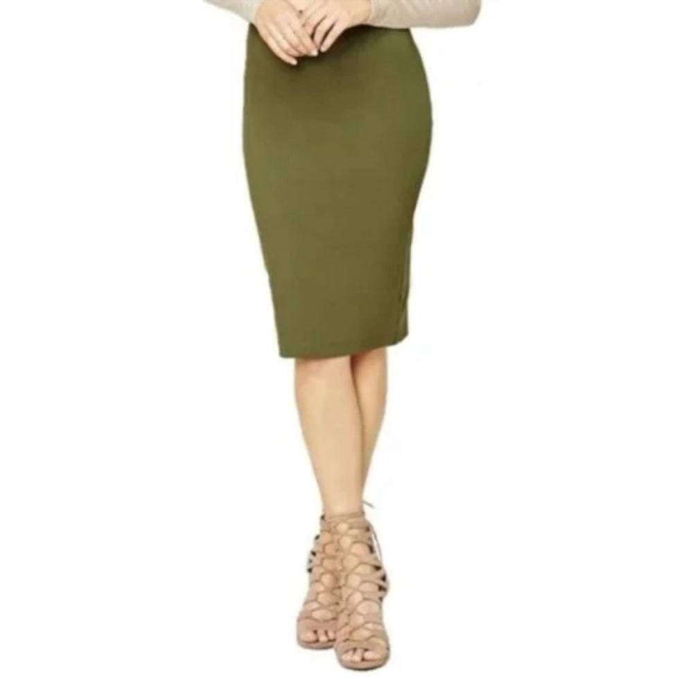 ABN | Ponte Olive Green Pencil‎ Skirt L